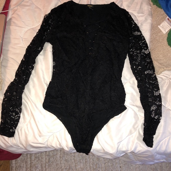 Forever 21 Black Lace Bodysuit - Picture 5 of 5